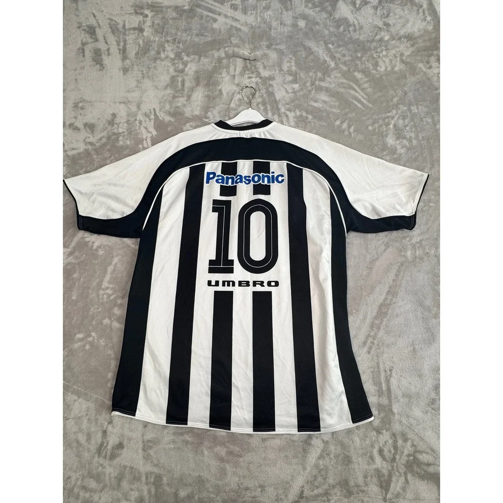 Santos FC‎ Soccer Jersey Umbro Panasonic No Name Mens Size XL Black White